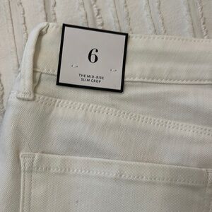 NWT WHBM mid rise, cropped jeans